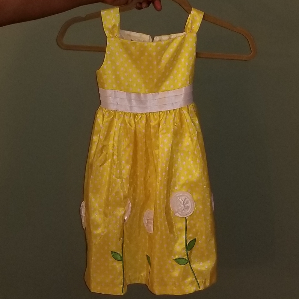 Yellow polka dot dress